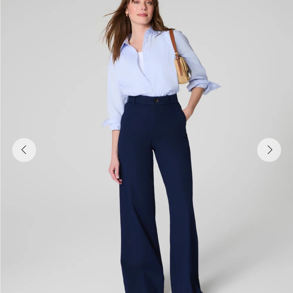 SPANX Navy Wide Leg Women's Pants